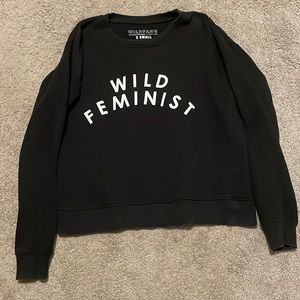 Wildfang Wild Feminist Crew Neck Sweatshirt